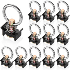 Cididu 12-pack L-track stud fittings secure cargo on diverse tracks.
