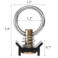 Cididu L-track O-ring with keeper provides versatile fixed points for cargo.