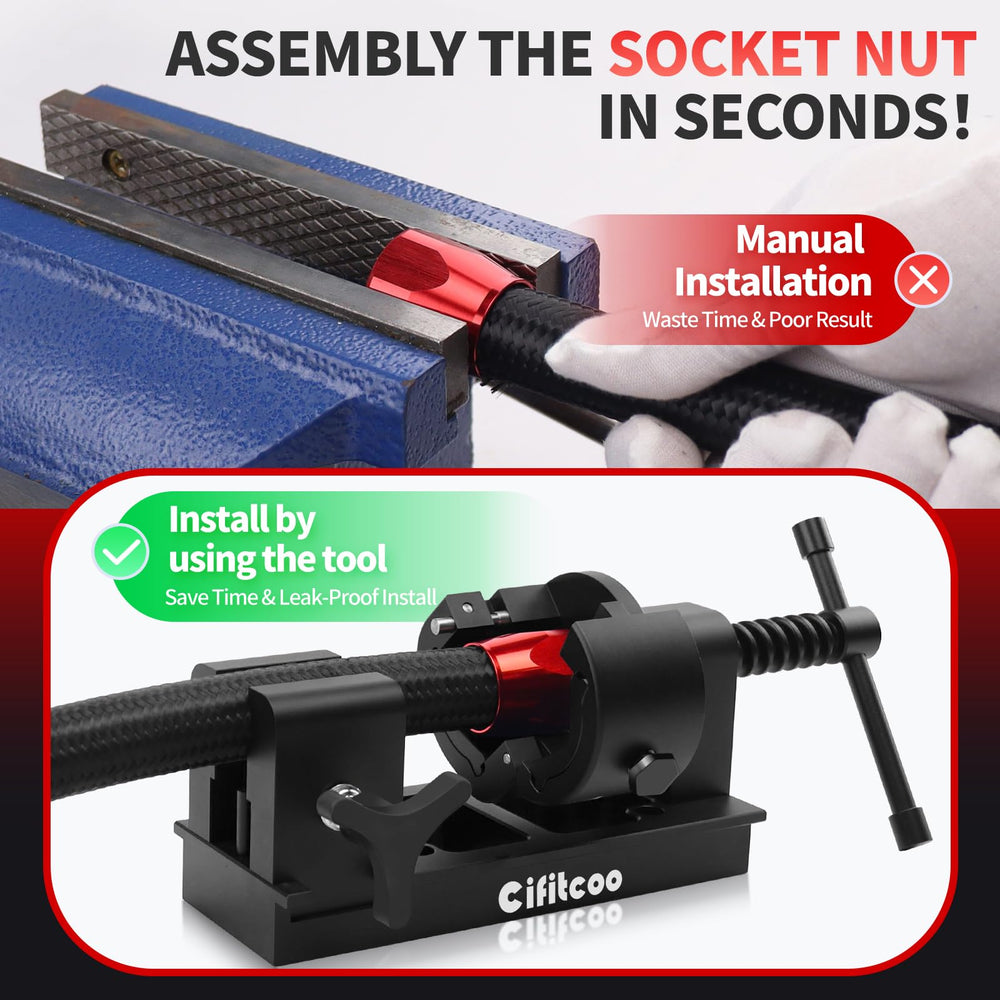 CIFITCOO dies set closeup showing six AN sizes for versatile fitting