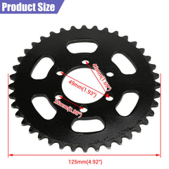 Note: 40T is smaller than original 75T; chain may need shortening