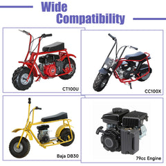 CILOYU tensioner mounted on mini bike demonstrates compatibility.