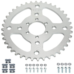 CILOYU 40tooth sprocket close-up with durable teeth for smooth power transfer on 420 chains