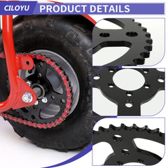 CILOYU 420Sprocket 40T boosts torque for hill climbs.