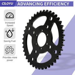 CILOYU 420Sprocket 40T packaging includes master links and hardware.