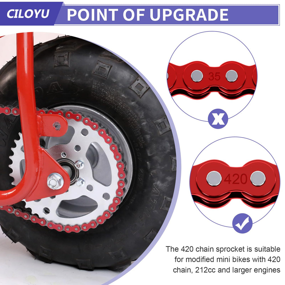 CILOYU 40t sprocket teeth detail ensures precise engagement and reduced wear