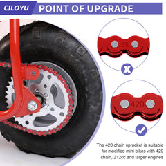 CILOYU 40t sprocket teeth detail ensures precise engagement and reduced wear