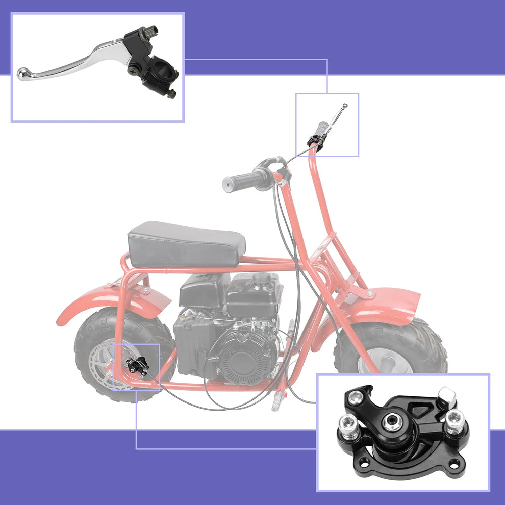 CILOYU 7-8-inch handlebar brake lever fits standard mini bike bars.