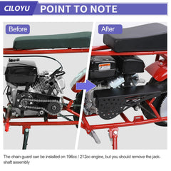 CILOYU shielded chain area prevents leaves and dirt from entering.