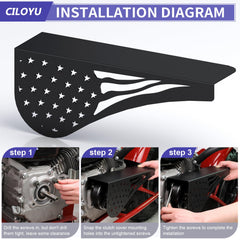 CILOYU chain guard rear view guards the chain area on rough terrain.