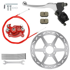 CILOYU mini bike brake lever kit with 180mm rotor for stronger stopping power.
