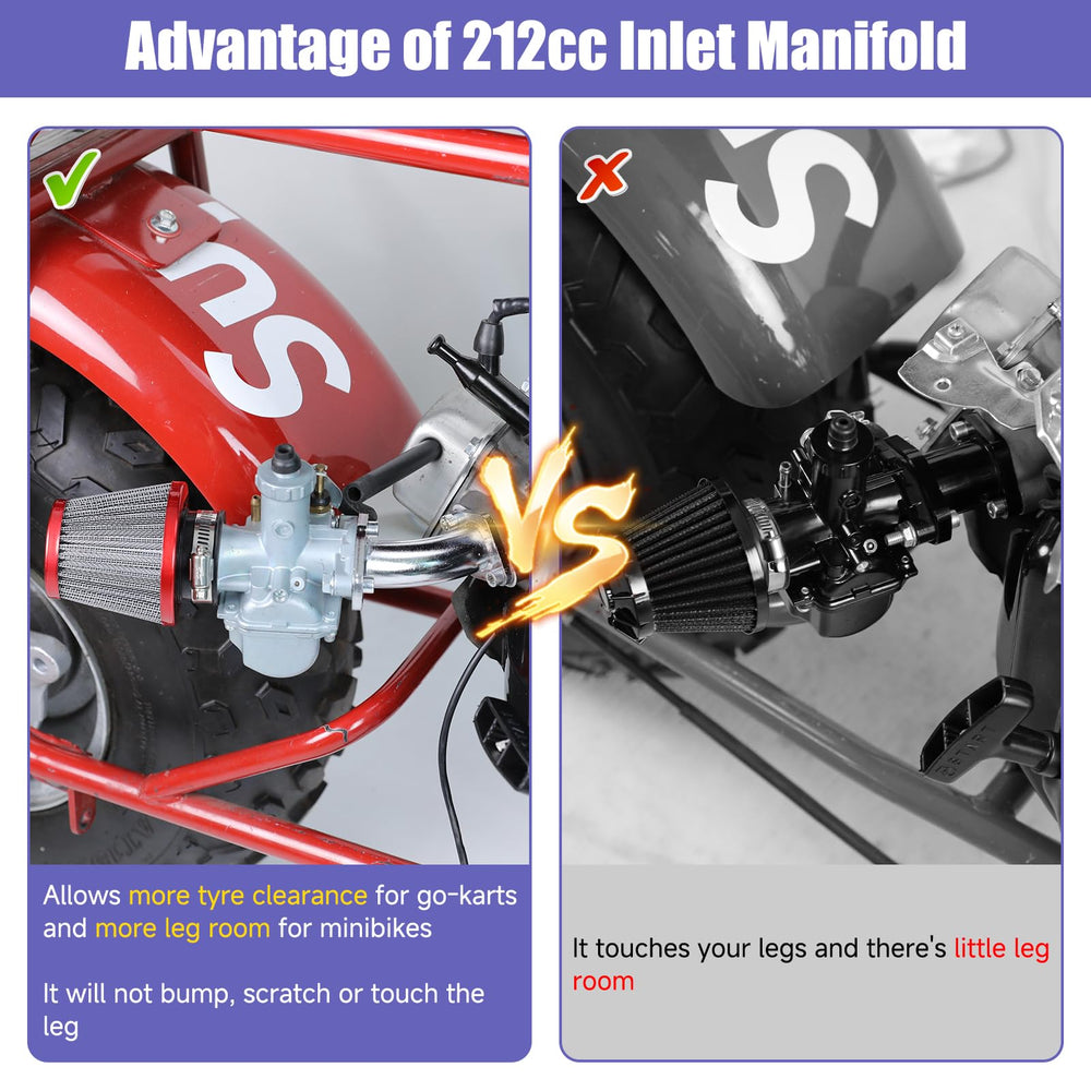 CILOYU mini bike intake manifold for Predator 212 enhances engine compatibility.