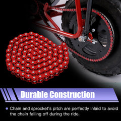 CILOYU mini bike riding on rough terrain demonstrating improved grip and control