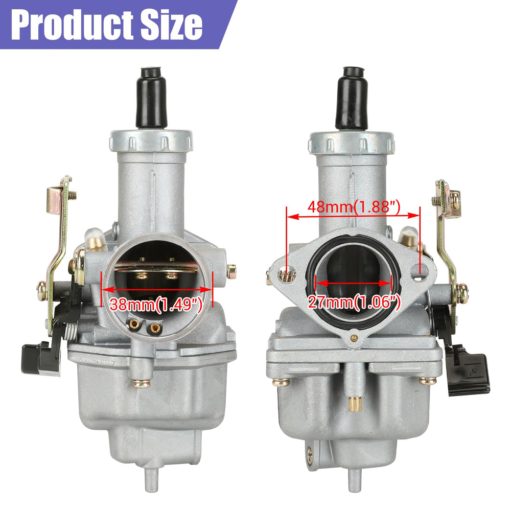 CILOYU PZ27 compatibility overview for diverse 125–250cc bikes and ATVs.