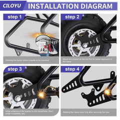 CILOYU rear brake bracket for MBX11 improves stopping power with hydraulic conversion.
