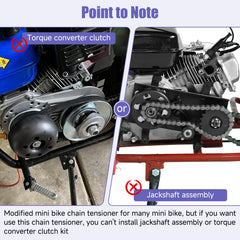 ciloyu tensioner bracket with roller aligning chain and sprockets