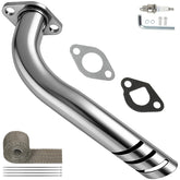 CILOYU universal exhaust header kit full assembly on Predator engine shows compatibility and ride enhancement