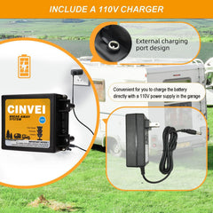 CINVEI 12V 5Ah battery powers braking when detached