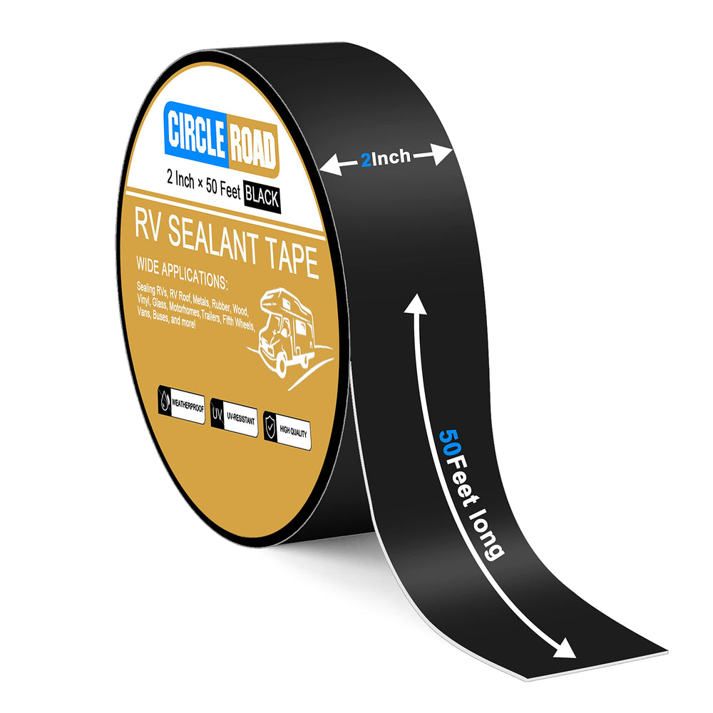 CircleRoad RV roof tape applied on a seam to seal against leaks