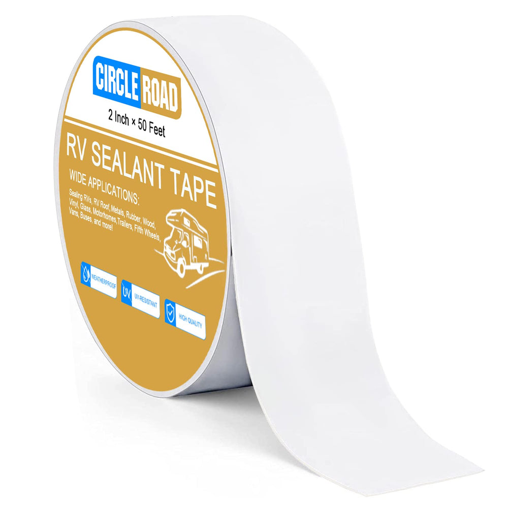 CircleRoad RV Roof Tape white 2in by 50ft for durable roof sealing
