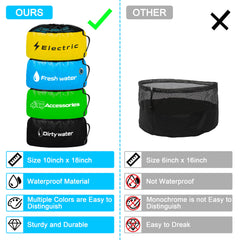 CircleRoad rv storage bag blue keeps hoses tidy and dry