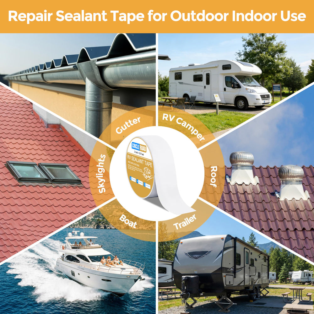 CircleRoad weatherproof tape withstands outdoor conditions on RVs