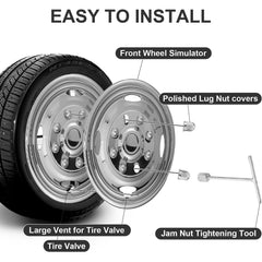 CIRONBOW polished lug nut covers protect fasteners and boost curb appeal