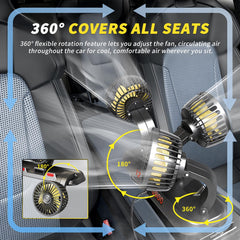 Cisbelw two-speed adjustable fan for customizable airflow during drives.