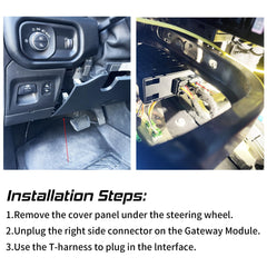Citreal auto start stop eliminator RAM 2019+ T-harness connector demonstrates plug-in steps