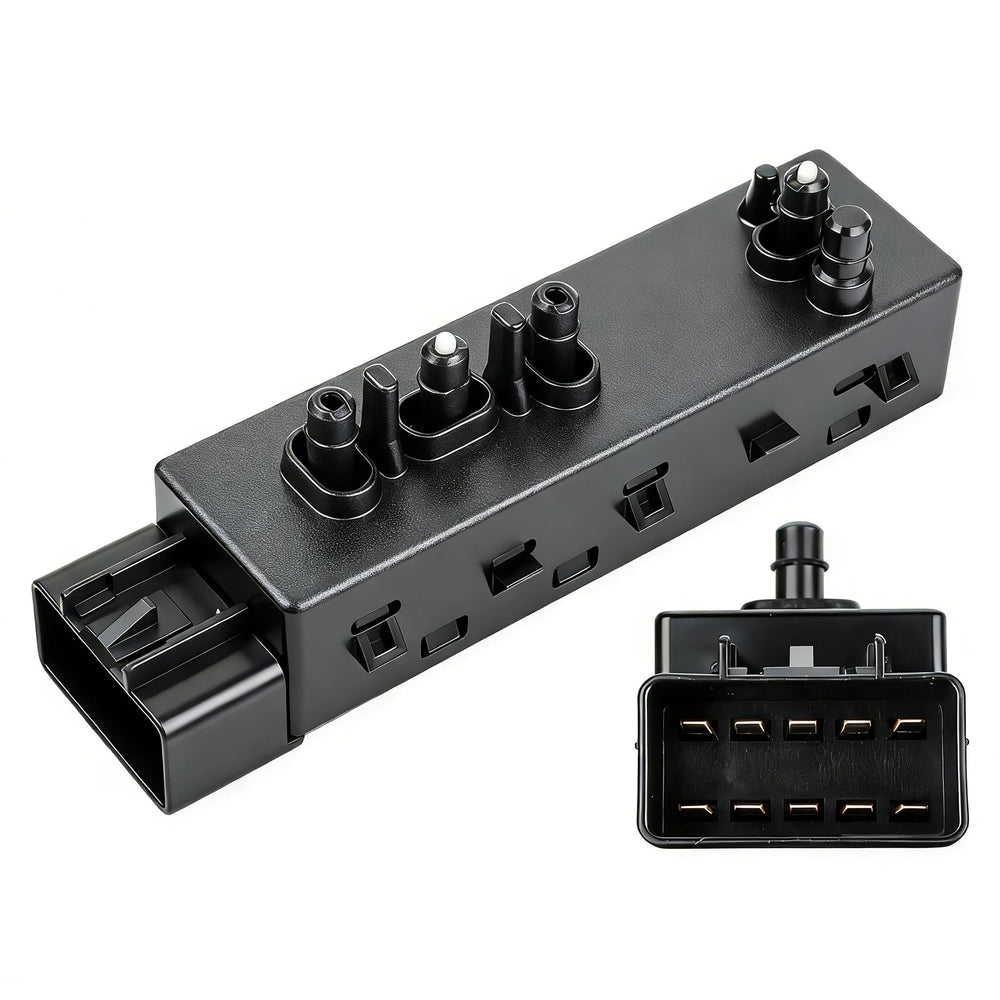 Citumo 8-way front-left seat switch close-up showing a durable 10-pin connector.