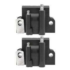 Coil mounted in socket shows simple, secure install on outboard engine.