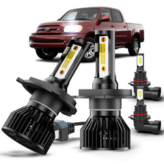 CJZJPV Toyota Tundra LED headlights with H4/9003 for crisp high-low beam