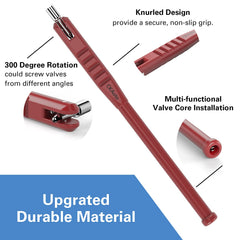 High-strength alloy construction delivers durable tire tool performance.