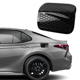 CKE Camry fuel tank cover in glossy black protects the finish and adds sleek style.