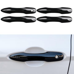 CKE glossy black door handle cover on Camry protects original handles and adds bold curb appeal.