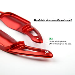 CKE paddle shifter extension aluminum red finish resists fading and looks premium