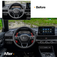 CKE paddle shifter extension back view shows secure dual-side tape