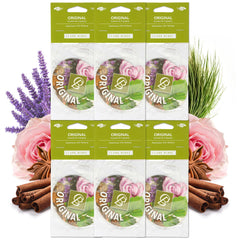 Claire Burke Original hanging air freshener in car interior for a fresh drive