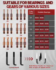 Clatoon 21in1 red steel collet for strong extraction