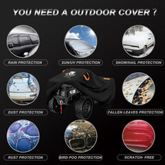 ClawsCover ATV cover 88-inch heavy-duty Oxford fabric withstands weather.