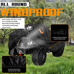 ClawsCover ATV cover 88-inch with seam-sealed waterproof strip boosts protection.
