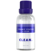 CLEAN Ceramic Coating 3-Year bottle being poured, showing easy application and protection.
