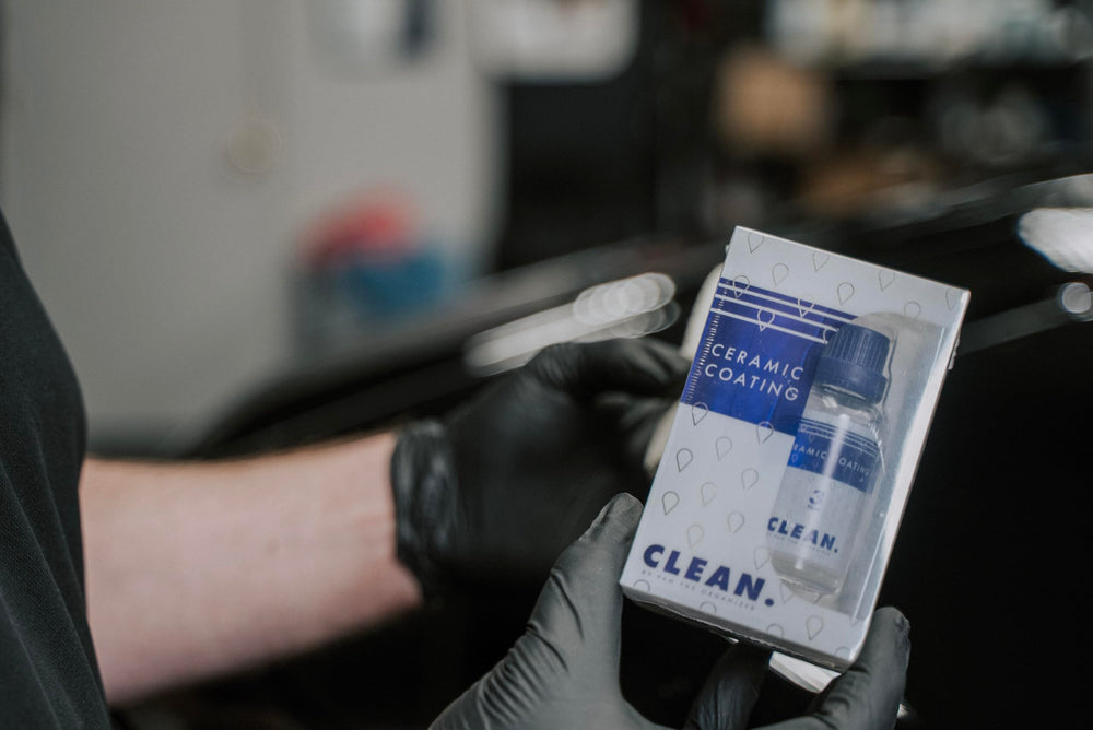 CLEAN Ceramic Coating 3-Year water bead test demonstrating strong hydrophobic performance.
