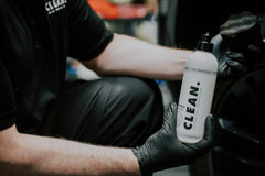 CLEAN. Tire Dressing V2 on tires and trim provides UV protection and grime resistance.