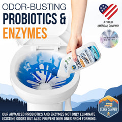 Scrub and rinse action with ProClean X on an RV toilet