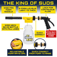 Foam King spray coats vehicle with dense foam for gentle cleaning