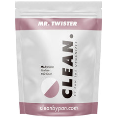 Clean Mr. Twister Microfiber Towel tight weave side demonstrates deep cleaning on stubborn grime.