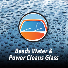 Clean Revolution glass shows water beading for streak-free visibility.