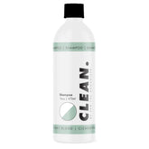 CLEAN. Shampoo bottle overview showing premium car wash for safe coatings