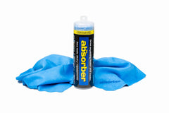 CleanTools the absorber large blue absorbency close-up shows quick water uptake