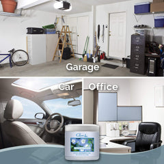 Clear Air gel used in an RV to illustrate multi-space odor coverage.